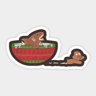 Gingerbread Jaws Sticker